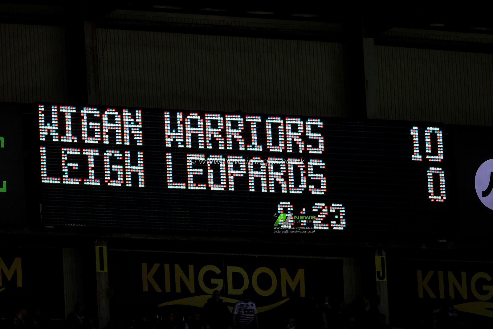 Wigan lead early in the first half during the Betfred Super League match Wigan Warriors vs Leigh Leopards at The Brick Community Stadium, Wigan, United Kingdom on 26 February 2026

(Photo by Alfie Cosgrove/News Images)