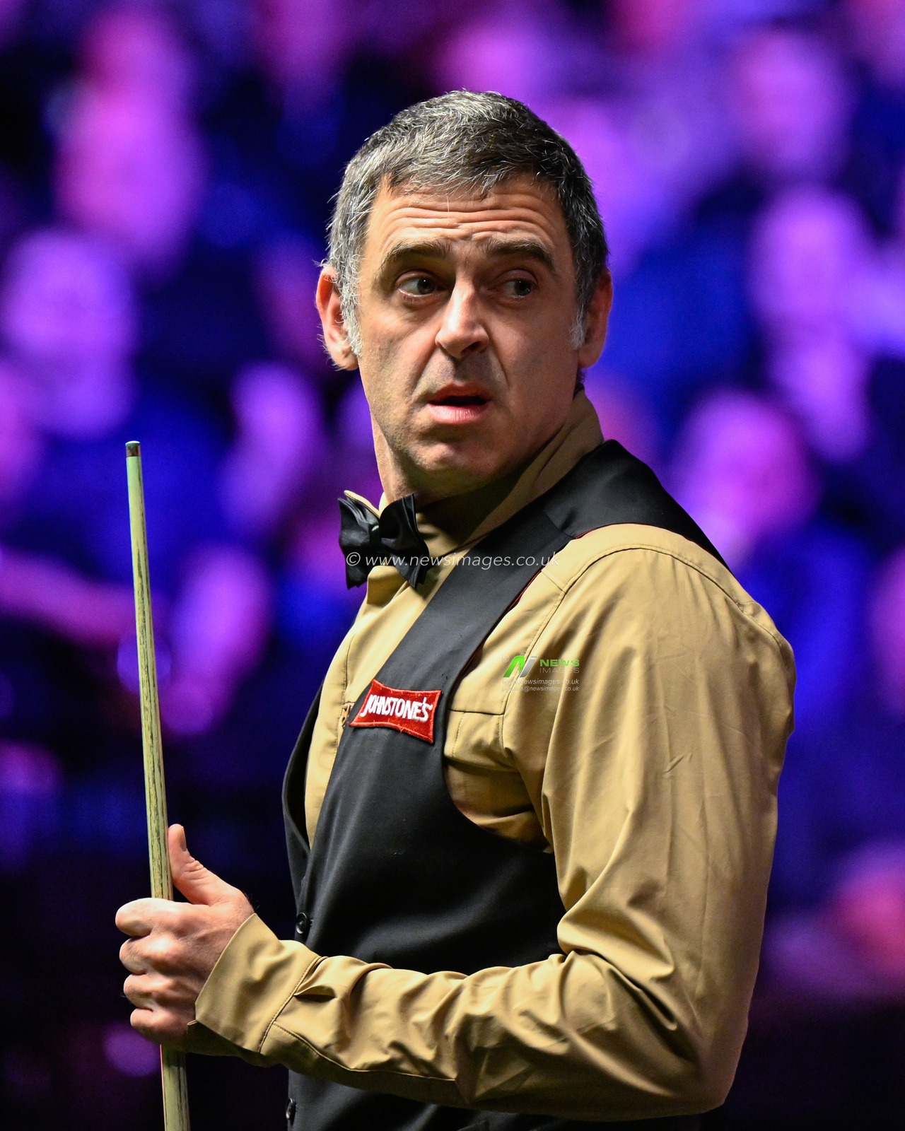 Ronnie O'Sullivan reacts, during the Johnstoneâ€™s Paint Tour Championship Final at Manchester Central, Manchester, United Kingdom, 7th April 2024

(Photo by Cody Froggatt/News Images)