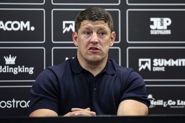 Matt Peet Head Coach of Wigan Warriors speaks in the post match press conference during the Betfred Super League Round 9 match Hull FC vs Wigan Warriors at MKM Stadium, Hull, United Kingdom, 27th April 2025

(Photo by Mark Cosgrove/News Images)