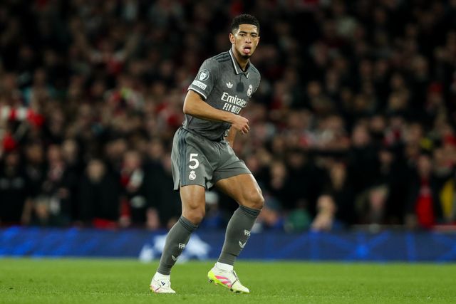Jude Bellingham of Real Madrid in action during the UEFA Champions League Quarter-finals match Arsenal vs Real Madrid at Emirates Stadium, London, United Kingdom, 8th April 2025

(Photo by Izzy Poles/News Images)