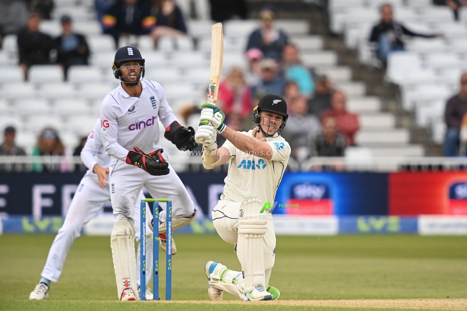 Michael Bracewell of New Zealand in action during the game