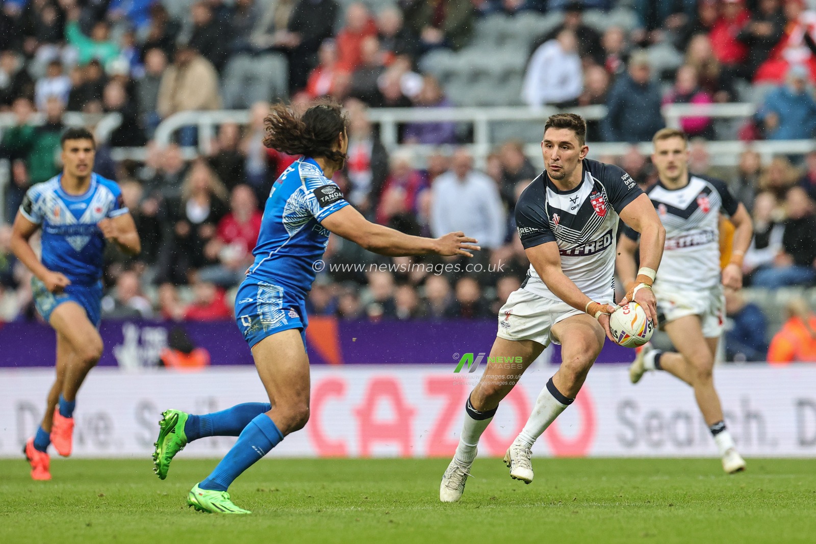 Victor Radley of England during the Rugby League World Cup 2021 match England vs Samoa at St. James's Park, Newcastle, United Kingdom, 15th October 2022

(Photo by Mark Cosgrove/News Images)