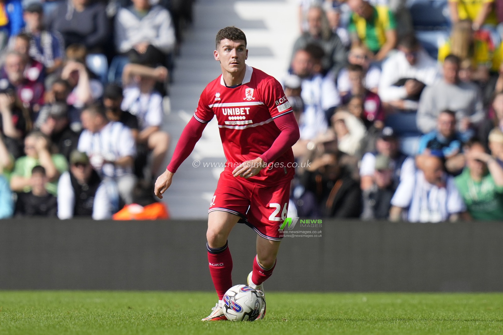 Darragh Lenihan #26 of Middlesbrough during the Sky Bet Championship match West Bromwich Albion vs Middlesbrough at The Hawthorns, West Bromwich, United Kingdom, 26th August 2023

(Photo by Steve Flynn/News Images)