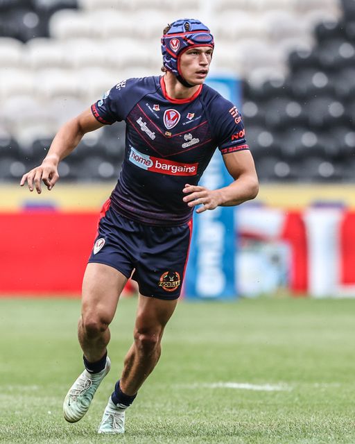 Harry Robertson of St. Helens during the Betfred Super League round 17 match Hull FC vs St Helens at MKM Stadium, Hull, United Kingdom, 5th July 2025

(Photo by Alfie Cosgrove/News Images)