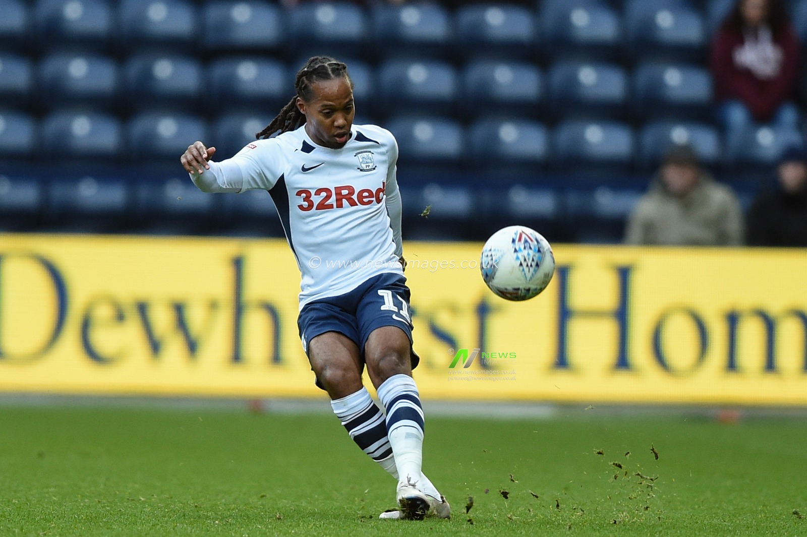 18th January 2020, Deepdale, Preston, England; Sky Bet Championship, Preston North End v Charlton Athletic : Daniel Johnson (11) of Preston North End in action during the game.

Credit: Richard Long/News Images