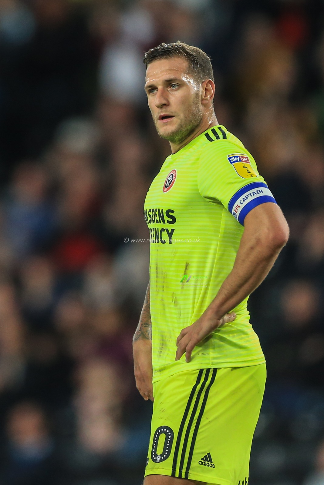 20th October 2018, Pride Park, Derby, England; Sky Bet Championship, Derby County v Sheffield United ; Billy Sharp (10) of Sheffield United 

Credit: Mark Cosgrove/News Images 

English Football League images are subject to DataCo Licence