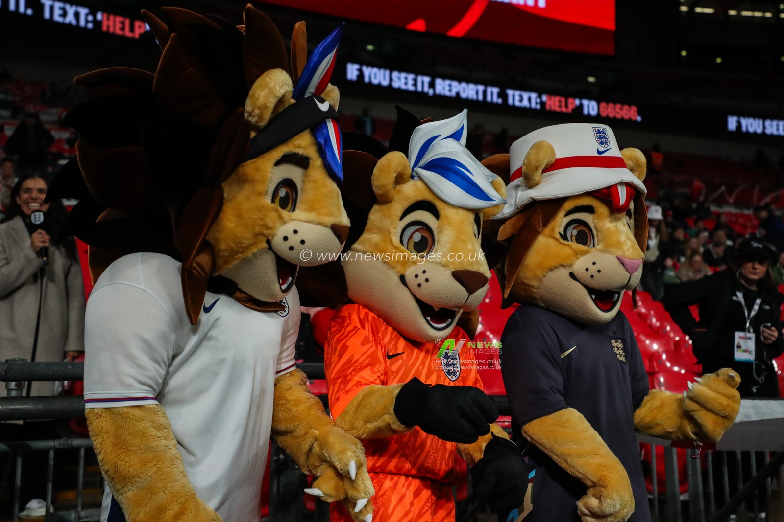 England mascots during the International Friendly match England Women vs Germany Women at Wembley Stadium, London, United Kingdom, 25th October 2024

(Photo by Izzy Poles/News Images)