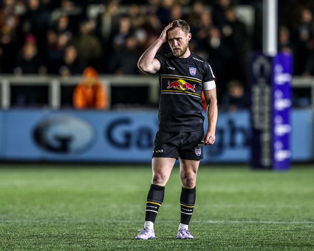 Brett Connon of Newcastle Red Bulls during the Premiership Rugby Cup match Newcastle Red Bulls vs Leicester Tigers at Kingston Park, Newcastle, United Kingdom, 31st October 2025

(Photo by Alfie Cosgrove/News Images)

*** GER AUT SUI OUT ***