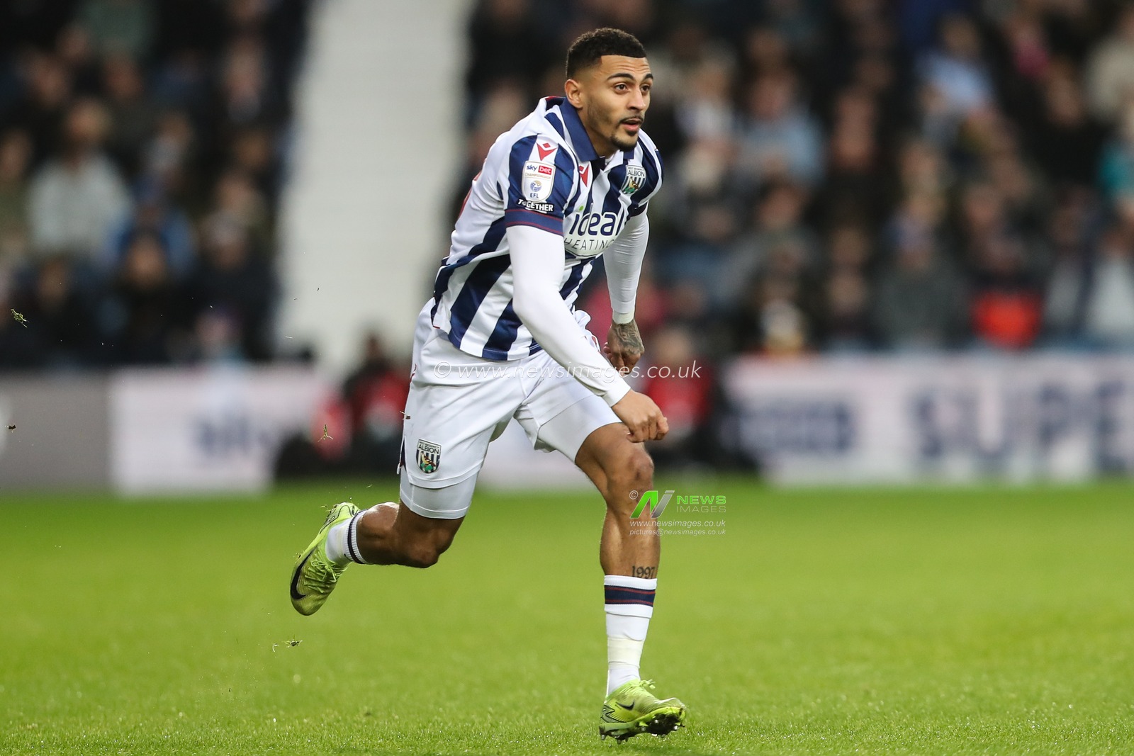 Karlan Grant of West Bromwich Albion during the Sky Bet Championship match West Bromwich Albion vs Preston North End at The Hawthorns, West Bromwich, United Kingdom, 1st January 2025

(Photo by Gareth Evans/News Images)