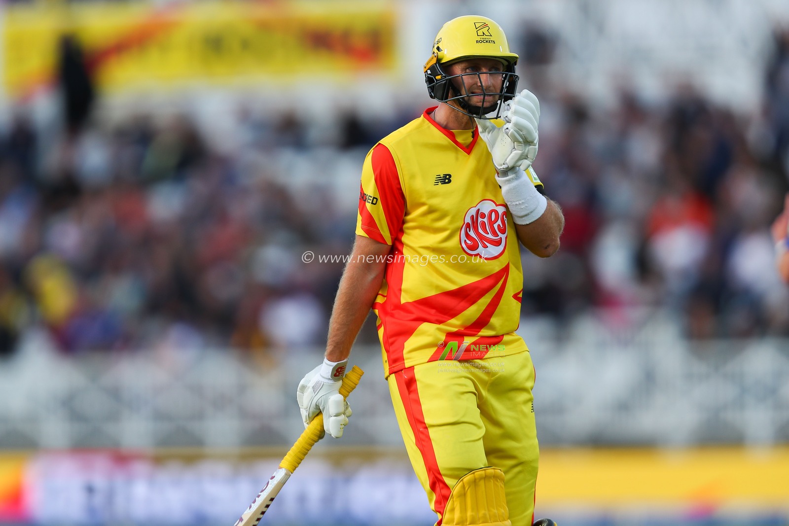 Joe Root of Trent Rockets looks dejected following his dismissal during the The Hundred match Trent Rockets vs London Spirit at Trent Bridge, Nottingham, United Kingdom, 7th August 2024

(Photo by Izzy Poles/News Images)