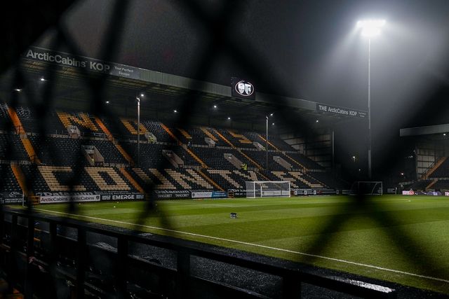 A general view of the stadium stands and the pitch during the Sky Bet League 2 match Notts County vs Gillingham at Meadow Lane, Nottingham, United Kingdom, 3rd February 2026

(Photo by Maynard Manyowa/News Images)