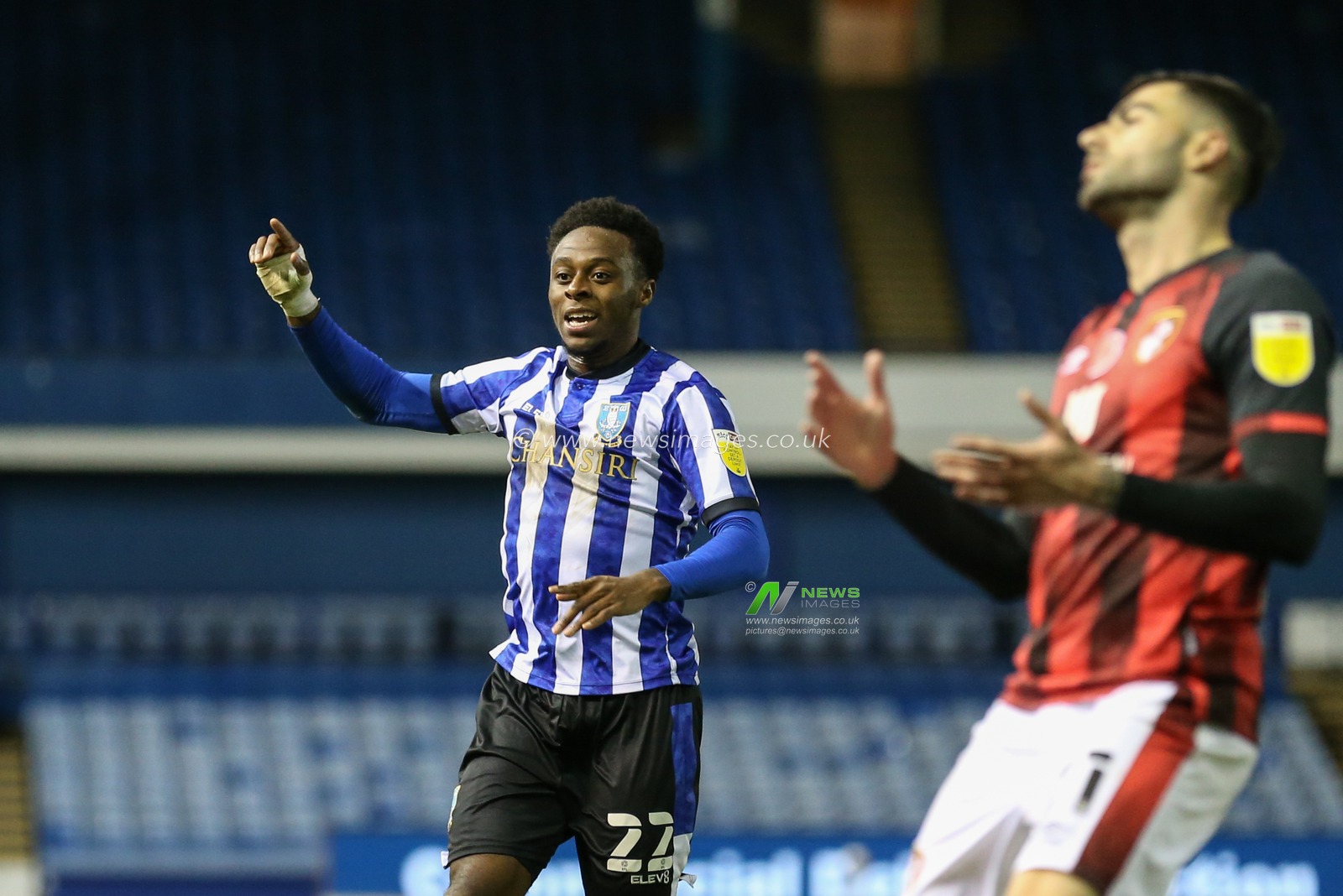 Moses Odubajo (22) of Sheffield Wednesday in action during the game
