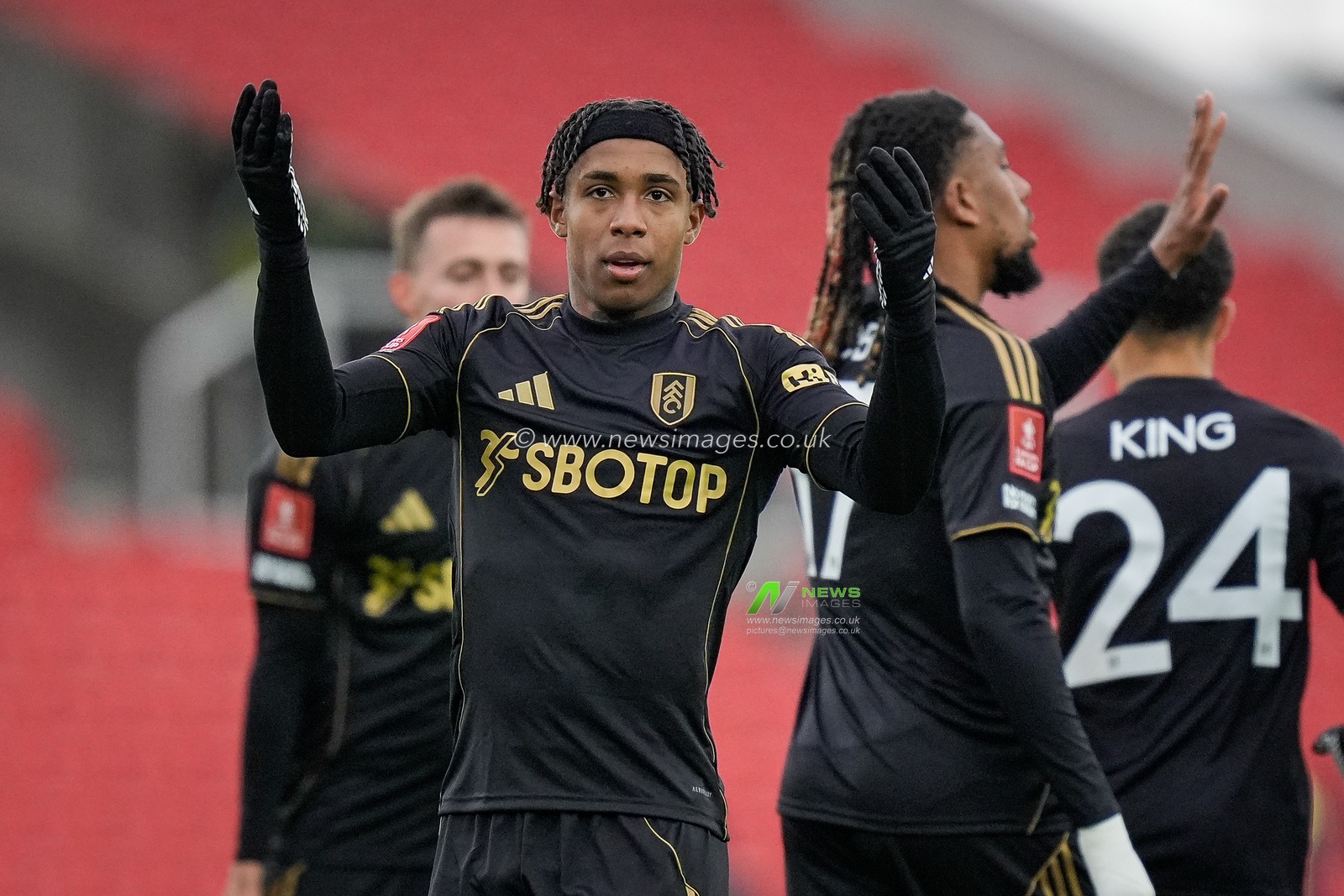 Kevin of Fulham celebrates his goal to make it  1-1 during the Emirates FA Cup 4th Round  match Stoke City vs Fulham at Bet365 Stadium, Stoke On Trent, United Kingdom on 15 February 2026

(Photo by Maynard Manyowa/News Images)