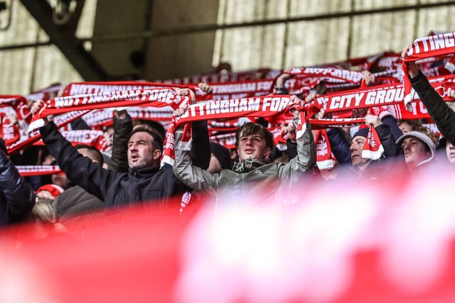 Nottingham Forest fans before the game during the Premier League match Nottingham Forest vs Fulham at City Ground, Nottingham, United Kingdom on 15 March 2026

(Photo by Alfie Cosgrove/News Images)