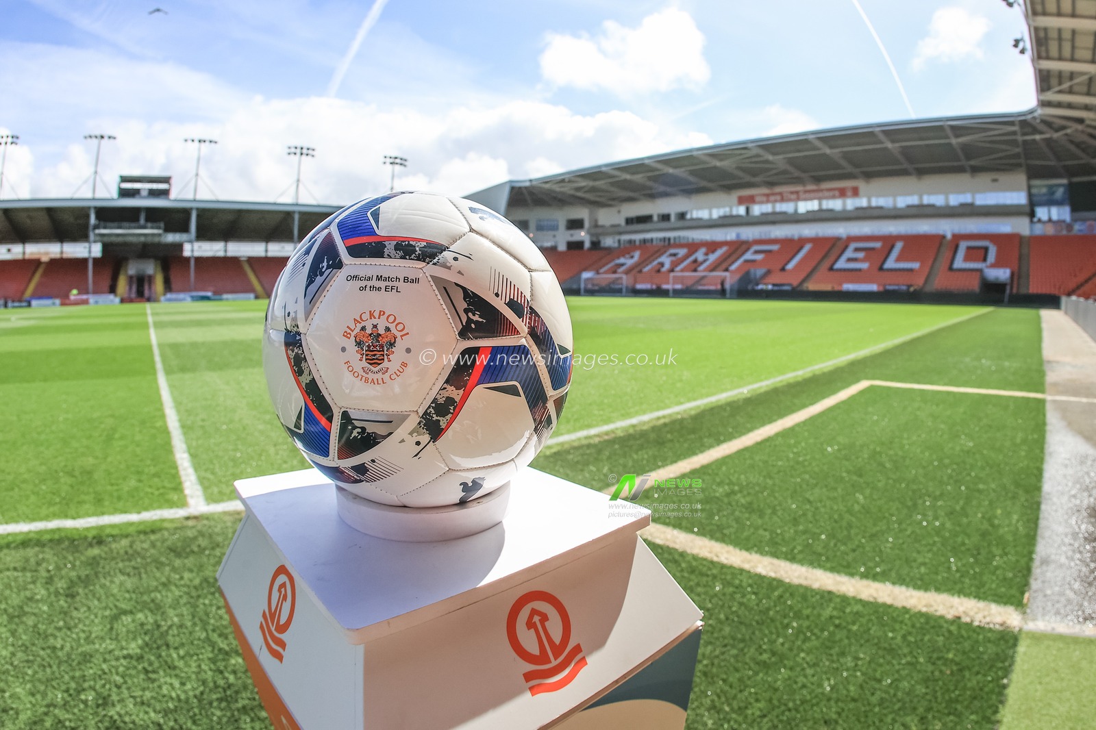 Todays match ball at Bloomfield Road