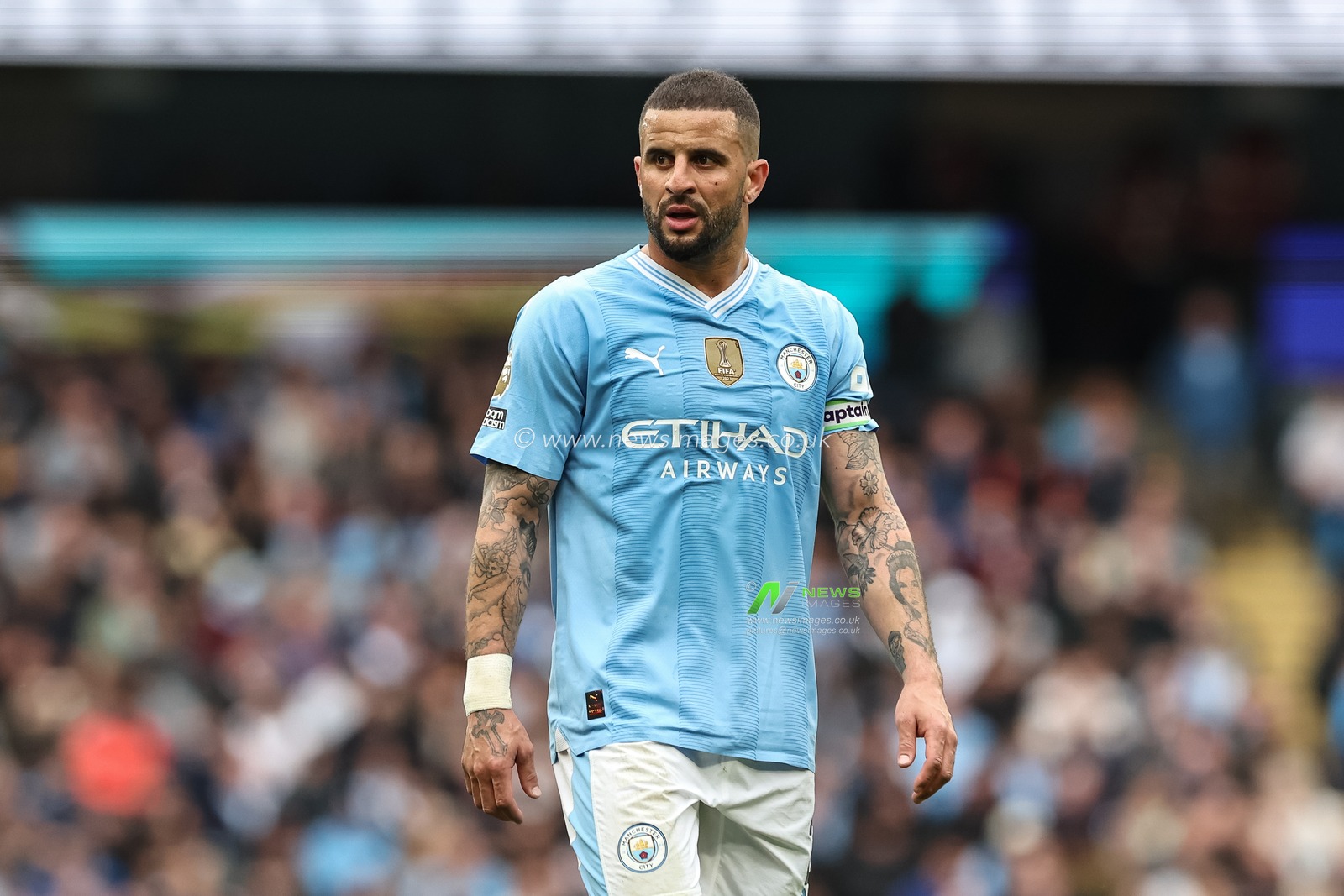 Kyle Walker of Manchester City during the Premier League match Manchester City vs Wolverhampton Wanderers at Etihad Stadium, Manchester, United Kingdom, 4th May 2024

(Photo by Mark Cosgrove/News Images)