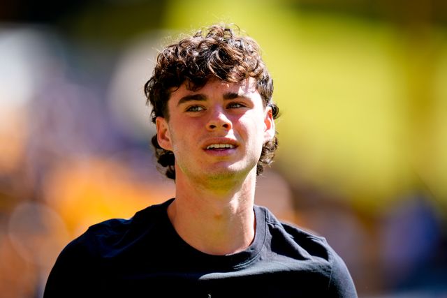 Archie Gray of Tottenham Hotspur in the pregame warmup session  during the Premier League match Wolverhampton Wanderers vs Tottenham Hotspur at Molineux, Wolverhampton, United Kingdom on 25 April 2026

(Photo by Maynard Manyowa/News Images)