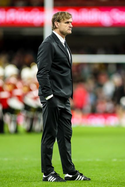 New Zealand Head Coach Scott Robertson during the Quilter Nations Series 2025 match Wales vs New Zealand at Principality Stadium, Cardiff, United Kingdom, 22nd November 2025

(Photo by Andrew Lewis/News Images)

*** GER AUT SUI OUT ***