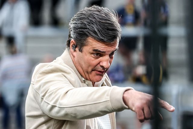 Sky Sports Rugby League presenter Brian Carney during the Betfred Super League round 10 match Leeds Rhinos vs Wakefield Trinity at AMT Headingley Stadium, Leeds, United Kingdom on 01 May 2026

(Photo by Alfie Cosgrove/News Images)