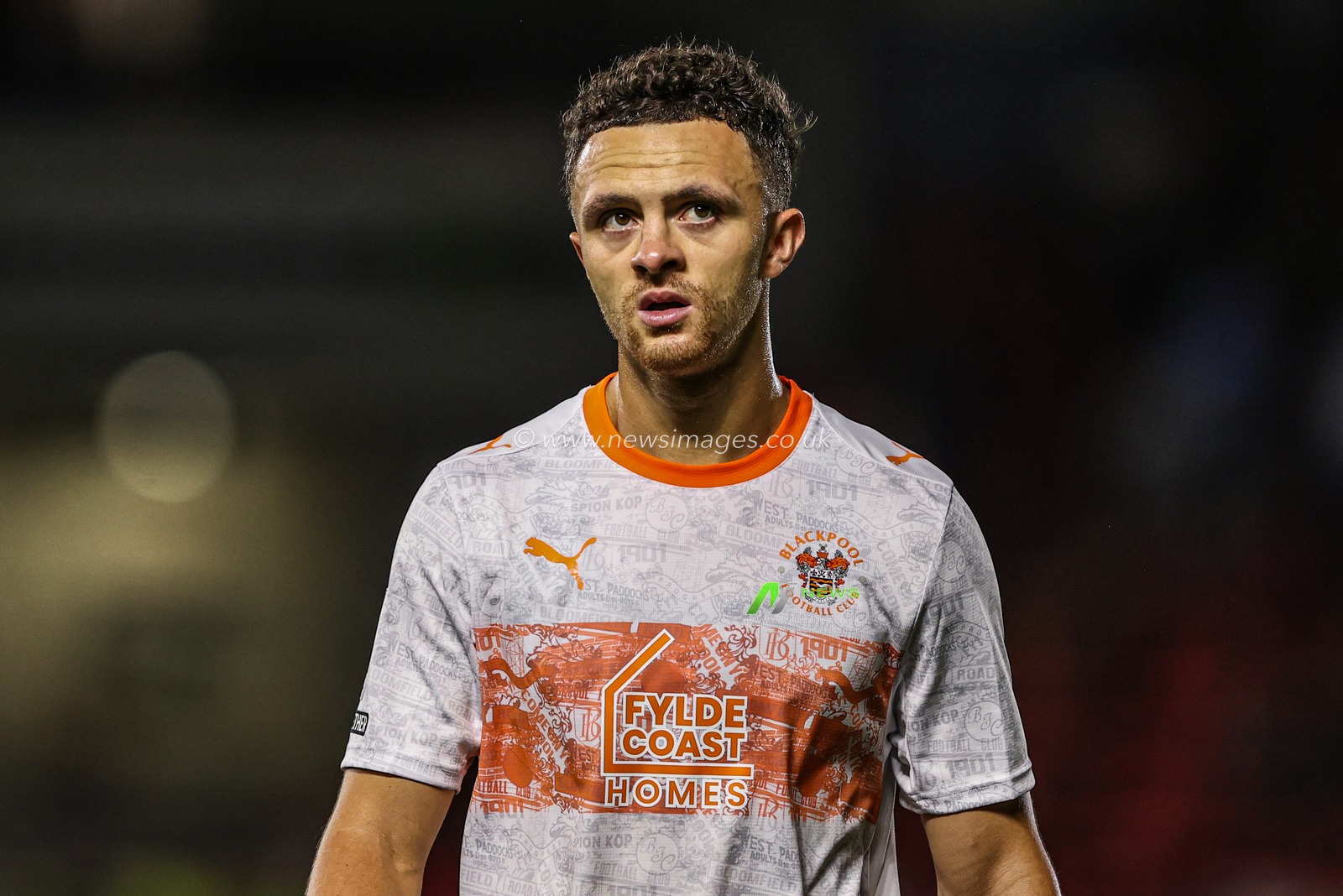 Jordan Williams of Blackpool during the Sky Bet League One match Barnsley vs Blackpool at Oakwell, Barnsley, United Kingdom on 02 September 2026

(Photo by Alfie Cosgrove/News Images)
