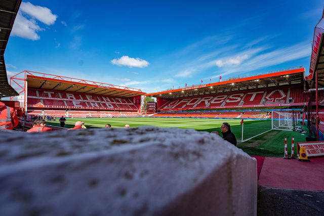 A general view of the pitch and stands during the Premier League match Nottingham Forest vs Burnley at City Ground, Nottingham, United Kingdom on 19 April 2026

(Photo by Maynard Manyowa/News Images)