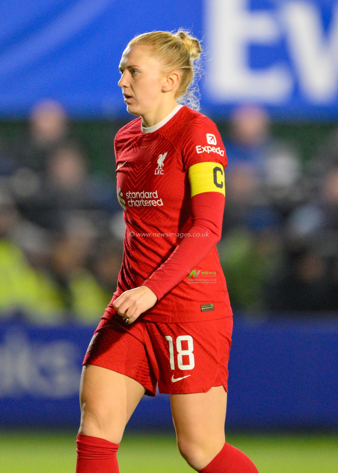 Ceri Holland 18# of Liverpool Women's Football Club, during the FA Women's League Cup match Everton Women vs Liverpool Women at Walton Hall Park Stadium, Liverpool, United Kingdom, 13th December 2023

(Photo by Cody Froggatt/News Images)