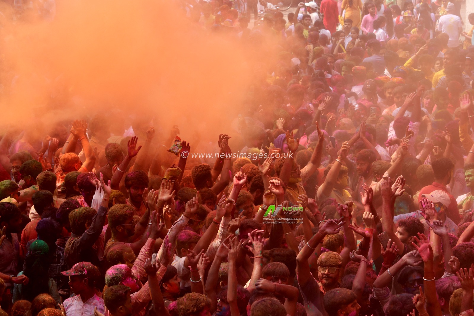 People celebrate the annual Holi festival in Kolkata,India on March 14,2025.Pictures by Debajyoti Chakraborty.The Hindu festival of Holi brings out the wildest, the loudest, and the most colorful celebration imaginable in India or anywhere else. Crowds fill the streets as brightly colored powder and water fill the air. Holi, also called the Festival of Colors, is celebrated with much enthusiasm on the full moon day in the month of Phalgun, which usually corresponds to the month of March. It marks the arrival of spring and the bright colors represent energy, life, and joy. The festival is also associated with the immortal love of Krishna and Radha, so in Mathura, the birth place of Lord Krishna, this day is also celebrated with a special puja, or prayer, the traditional custom of worshipping Lord Krishna, and an even greater exuberance.(Photo: Debajyoti Chakraborty/News Images)