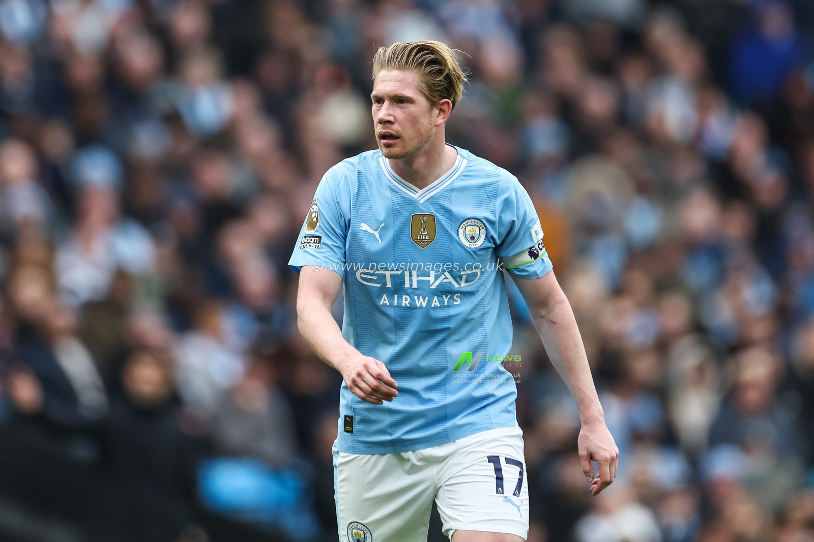 Kevin De Bruyne of Manchester City during the Premier League match Manchester City vs Arsenal at Etihad Stadium, Manchester, United Kingdom, 31st March 2024

(Photo by Mark Cosgrove/News Images)