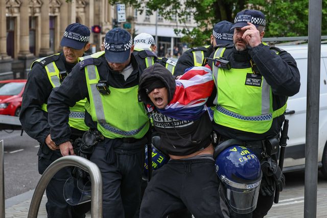 Anti-racism protest Barnsley Town Centre