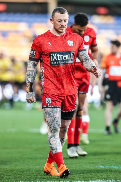Josh Charnley of Leigh Leopards in the pre-game warm up during the Betfred Super League round 8 match York Knights vs Leigh Leopards at LNER Community Stadium, York, United Kingdom on 17 April 2026

(Photo by Alfie Cosgrove/News Images)