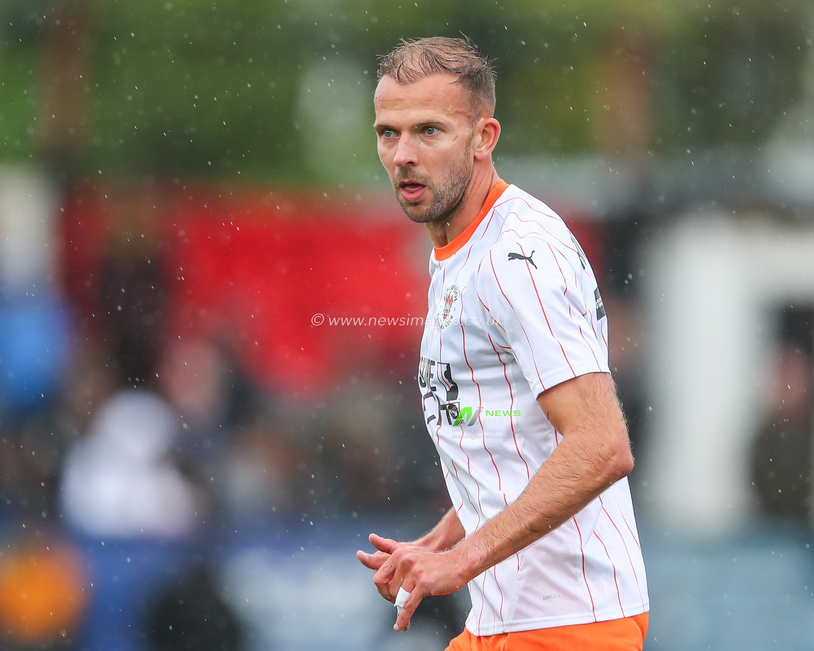 Jordan Rhodes of Blackpool during the Sky Bet League 1 match Cambridge United vs Blackpool at Abbey Stadium, Cambridge, United Kingdom, 24th August 2024

(Photo by Gareth Evans/News Images)