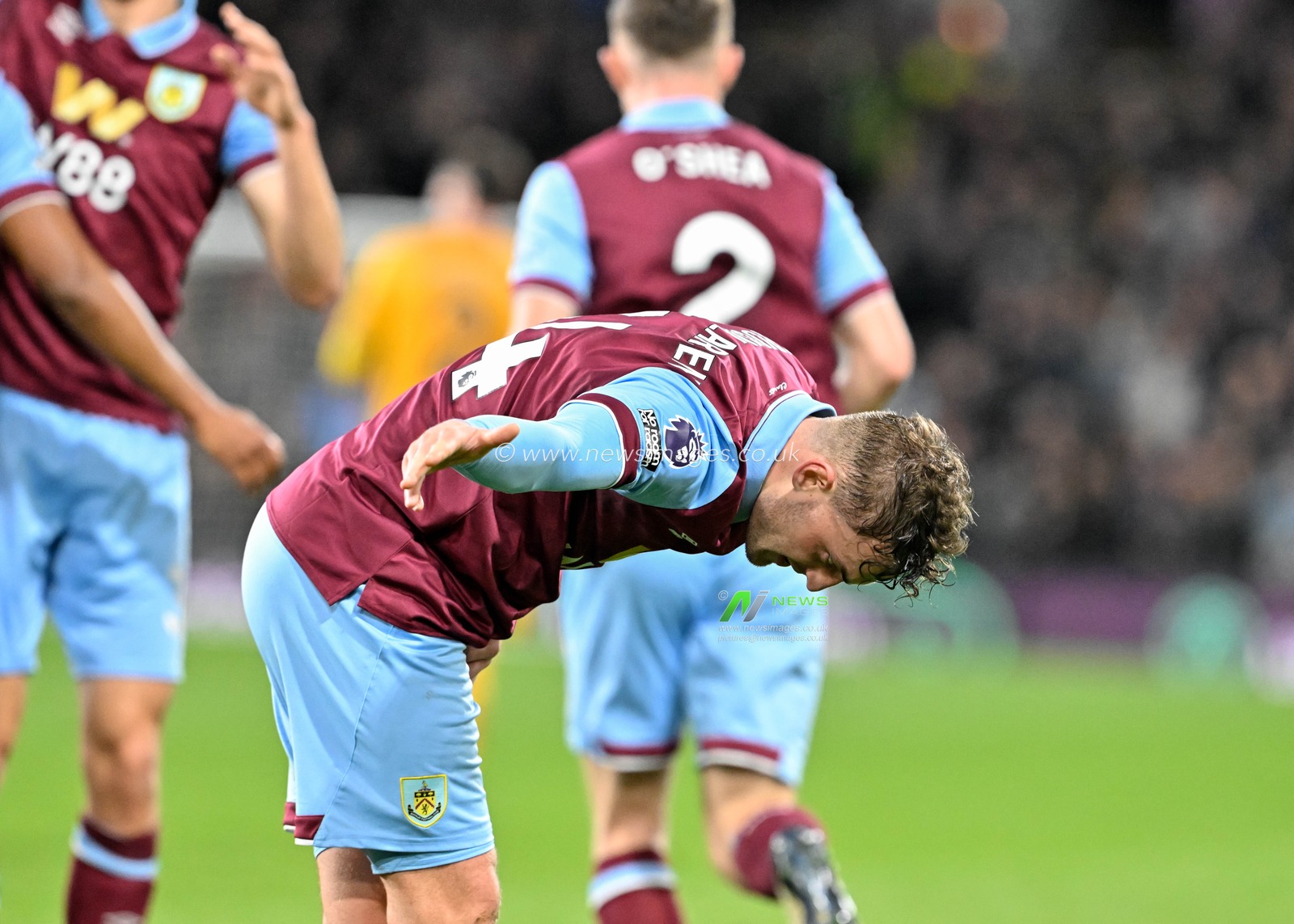 Jacob Bruun Larsen of Burnley celebrates his goal to make it 1-0 Burnley, during the Premier League match Burnley vs Wolverhampton Wanderers at Turf Moor, Burnley, United Kingdom, 2nd April 2024

(Photo by Cody Froggatt/News Images)