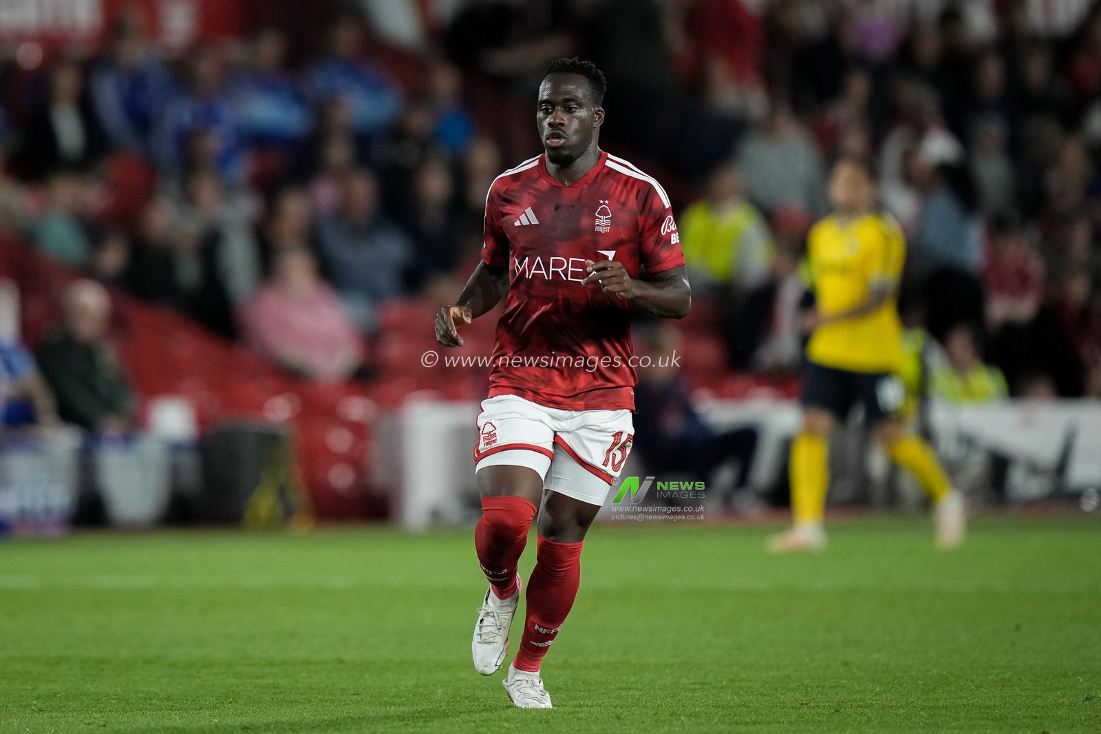 Arnaud Kalimuendo of Nottingham Forest during the Carabao Cup round 2 match Nottingham Forest vs Leeds Rhinos at City Ground, Nottingham, United Kingdom on 25 August 2026

(Photo by Maynard Manyowa/News Images)
