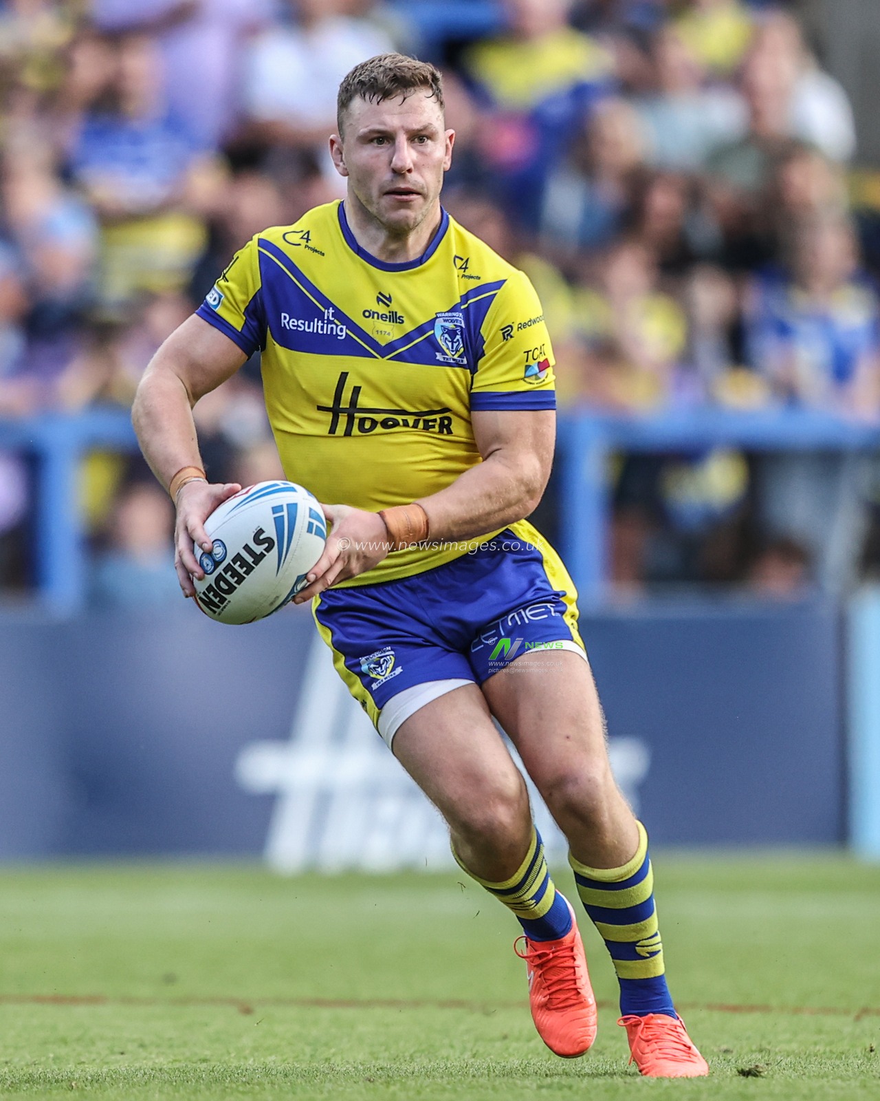 George Williams of Warrington Wolves during the Betfred Super League round 16 match Warrington Wolves vs Hull FC at Halliwell Jones Stadium, Warrington, United Kingdom, 28th June 2025

(Photo by Alfie Cosgrove/News Images)