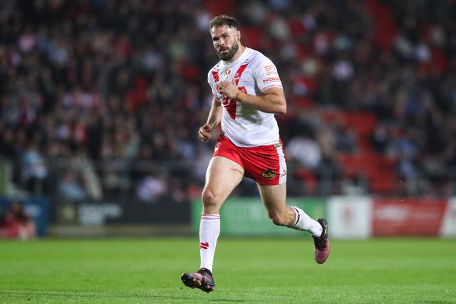 Alex Walmsley of St. Helens during the Betfred Super League  Round 7 match St Helens vs Wakefield Trinity at Totally Wicked Stadium, St Helens, United Kingdom, 11th April 2025

(Photo by Gareth Evans/News Images)