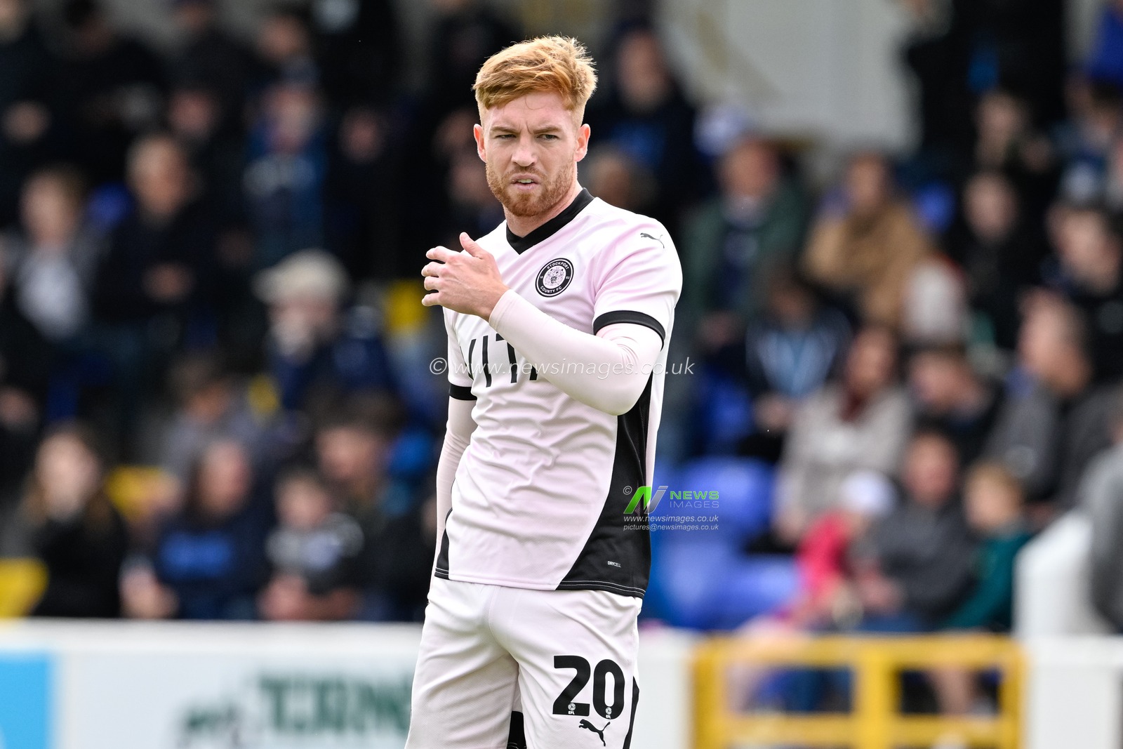 Callum Camps of Stockport County during the Pre-season friendly match Chester vs Stockport County at Deva Stadium, Chester, United Kingdom, 6th July 2024

(Photo by Cody Froggatt/News Images)