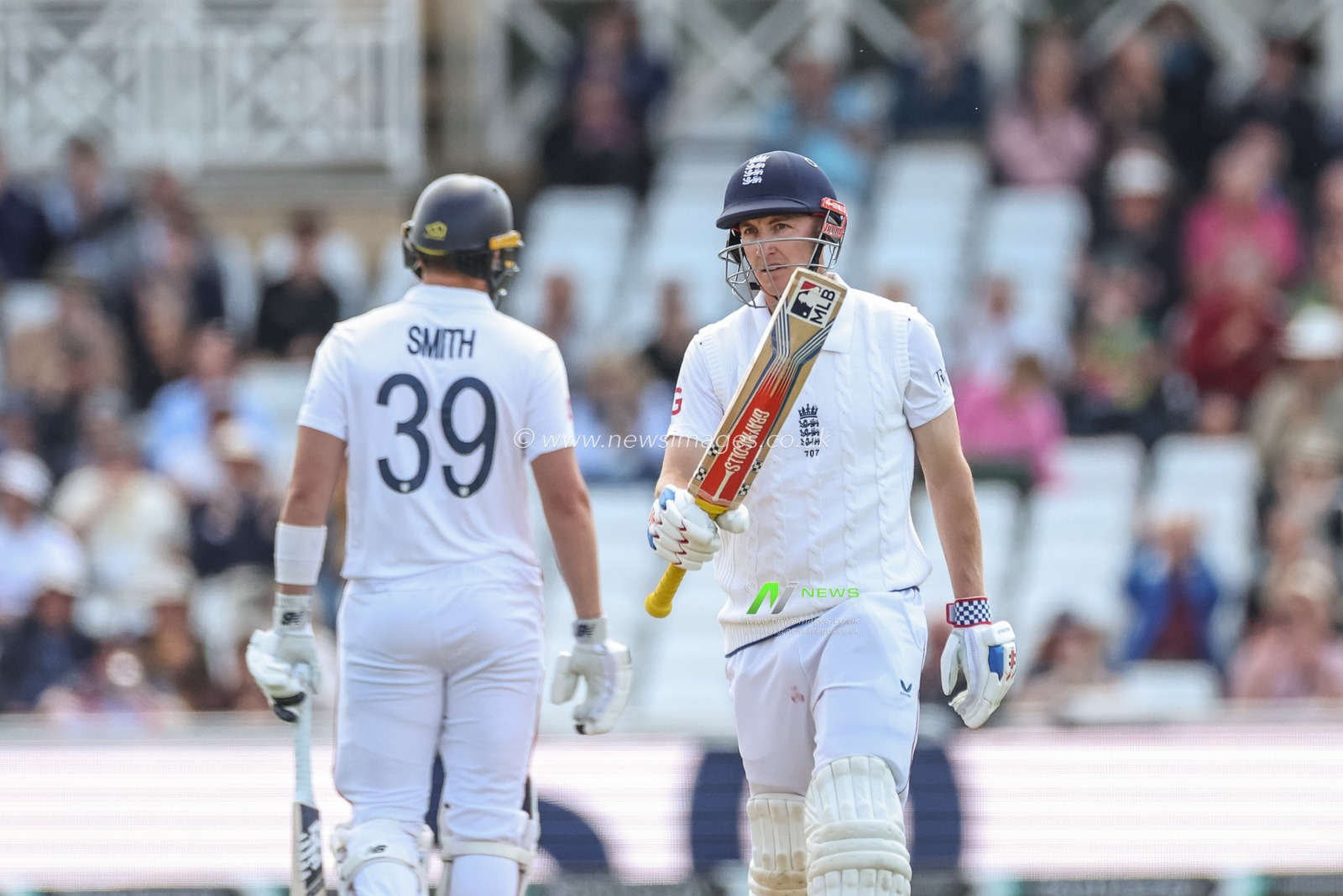 Harry Brook of England celebrates a half century (50 runs) during the Rothesay Test Match Day 2 England vs Zimbabwe at Trent Bridge, Nottingham, United Kingdom, 23rd May 2025

(Photo by Mark Cosgrove/News Images)