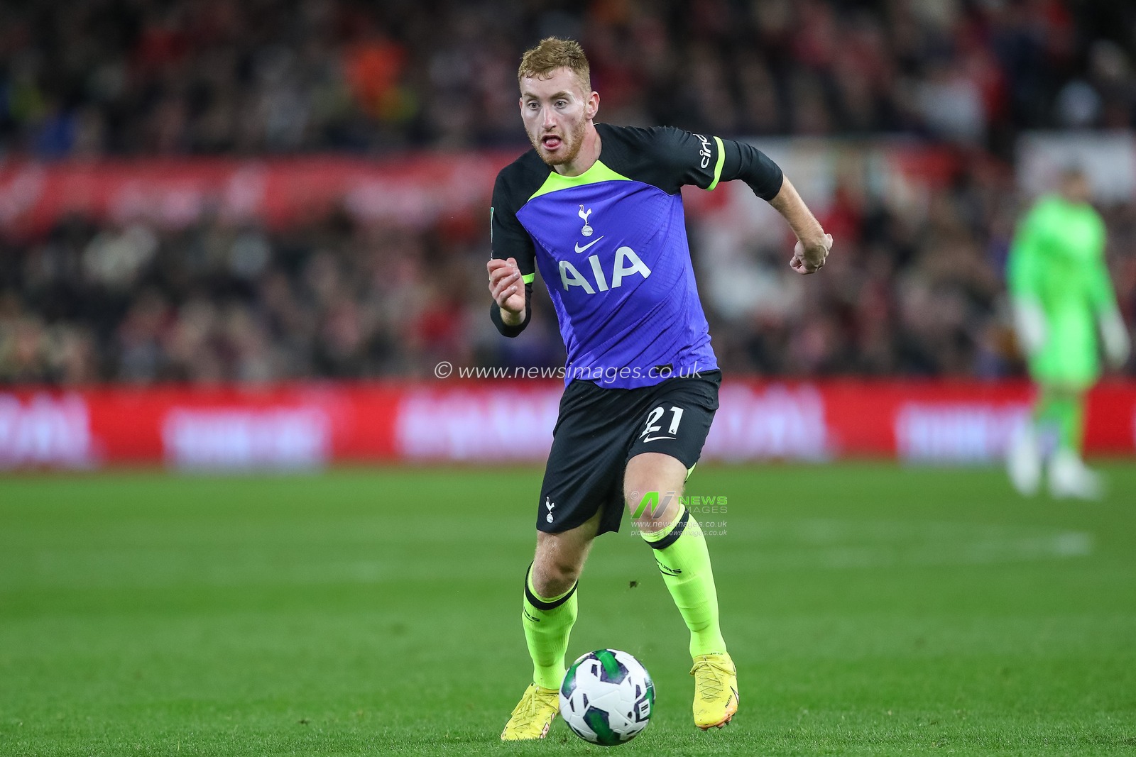 Dejan Kulusevski #21 of Tottenham Hotspur in action during the Carabao Cup Third Round match Nottingham Forest vs Tottenham Hotspur at City Ground, Nottingham, United Kingdom, 9th November 2022

(Photo by Gareth Evans/News Images)