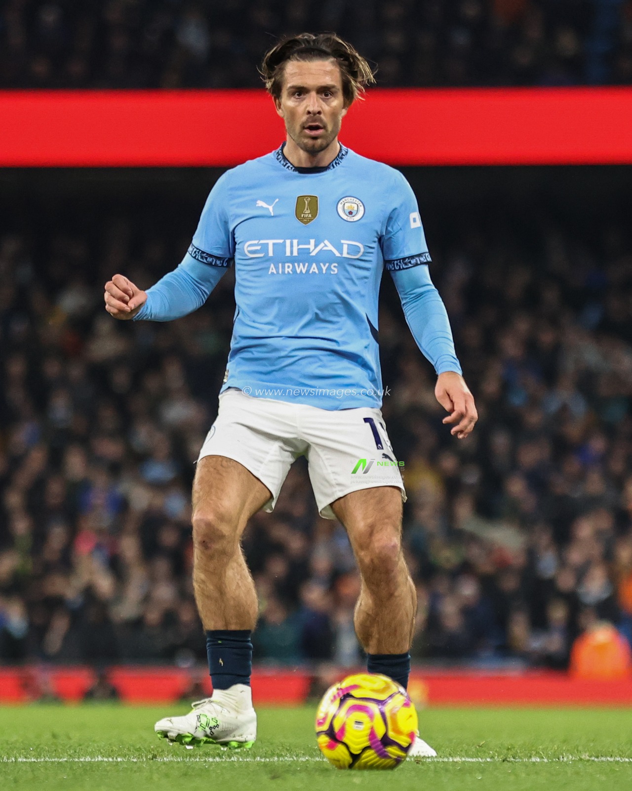 Jack Grealish of Manchester City during the Premier League match Manchester City vs Nottingham Forest at Etihad Stadium, Manchester, United Kingdom, 4th December 2024

(Photo by Alfie Cosgrove/News Images)