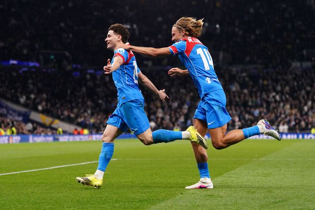 Julian Alvarez of Atlético Madrid scores during the UEFA Champions League match Tottenham Hotspur vs Atletico Madrid at Tottenham Hotspur Stadium, London, United Kingdom on 18 March 2026

(Photo by Harvey Murphy/News Images)