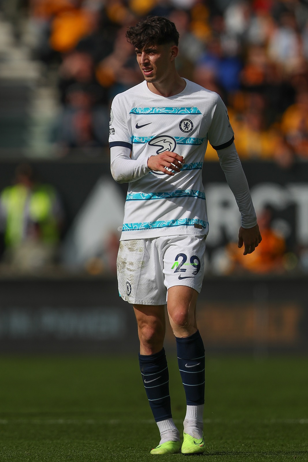 Kai Havertz #29Â of Chelsea during the Premier League match Wolverhampton Wanderers vs Chelsea at Molineux, Wolverhampton, United Kingdom, 8th April 2023

(Photo by Gareth Evans/News Images)