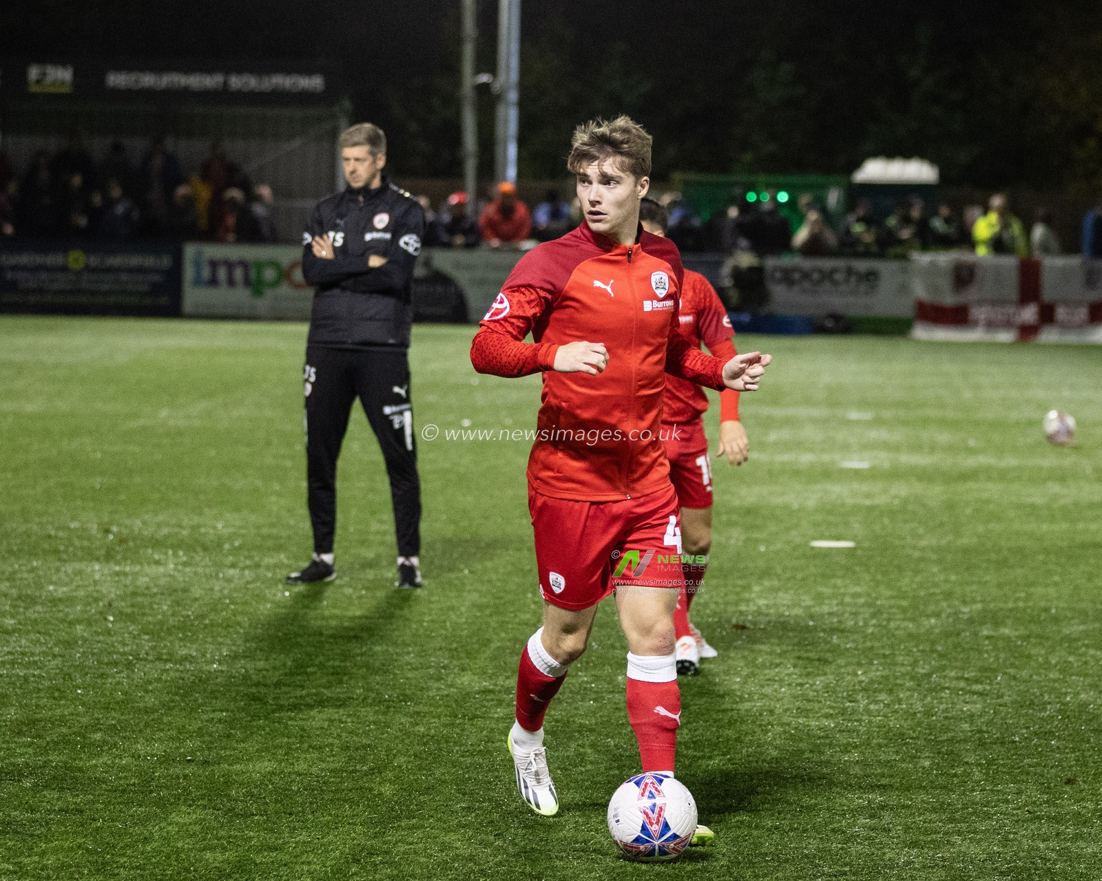 Luca Connell #48 of Barnsley in the pregame warmup session during the Emirates FA Cup match Horsham FC vs Barnsley at The Camping World Community Stadium, Horsham, United Kingdom, 14th November 2023

(Photo by Mark Cosgrove/News Images)