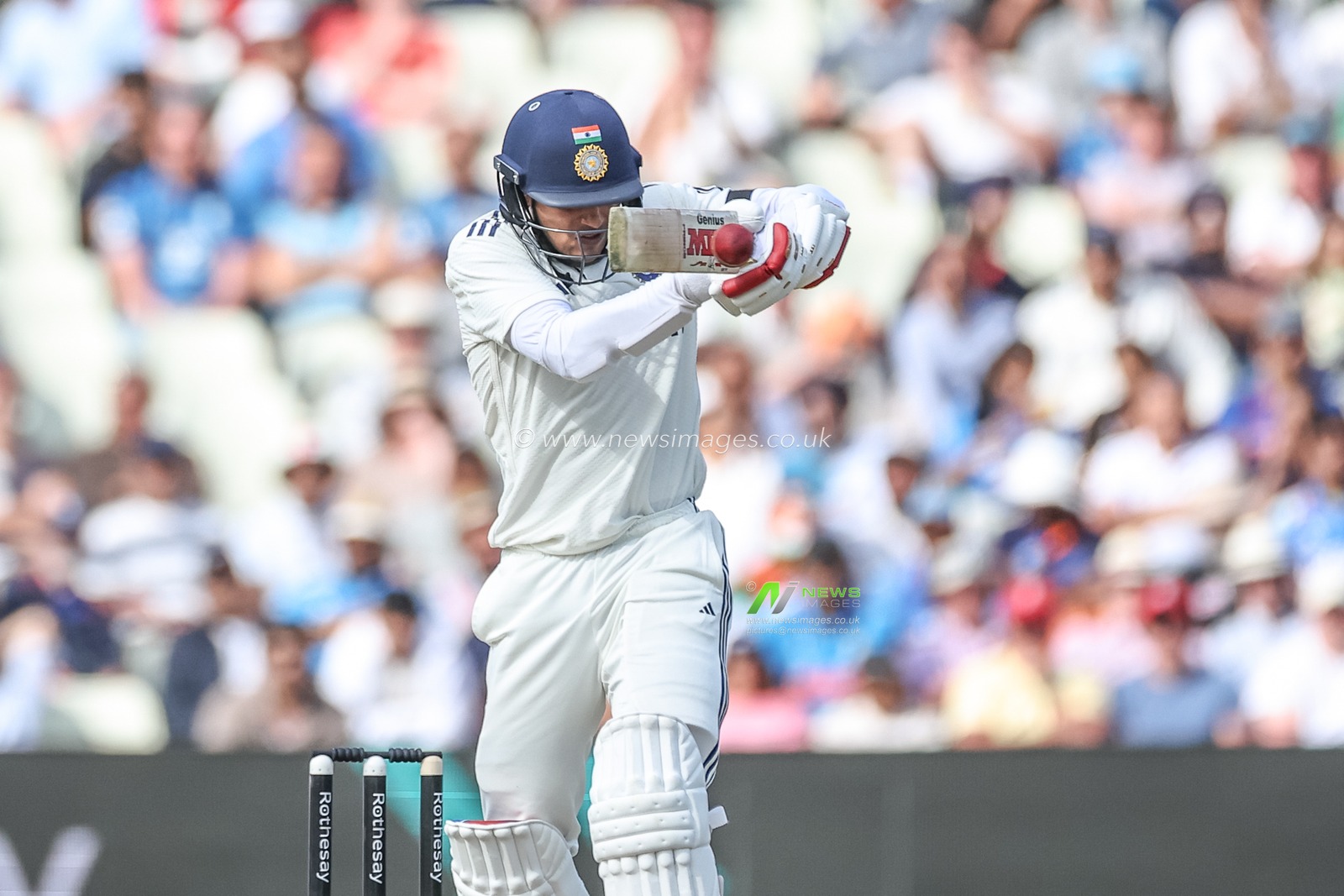India captain Shubman Gill hits a four (4) during the 2nd Rothesay Test Match Day 1 England vs India at Edgbaston, Birmingham, United Kingdom, 2nd July 2025

(Photo by Mark Cosgrove/News Images)
