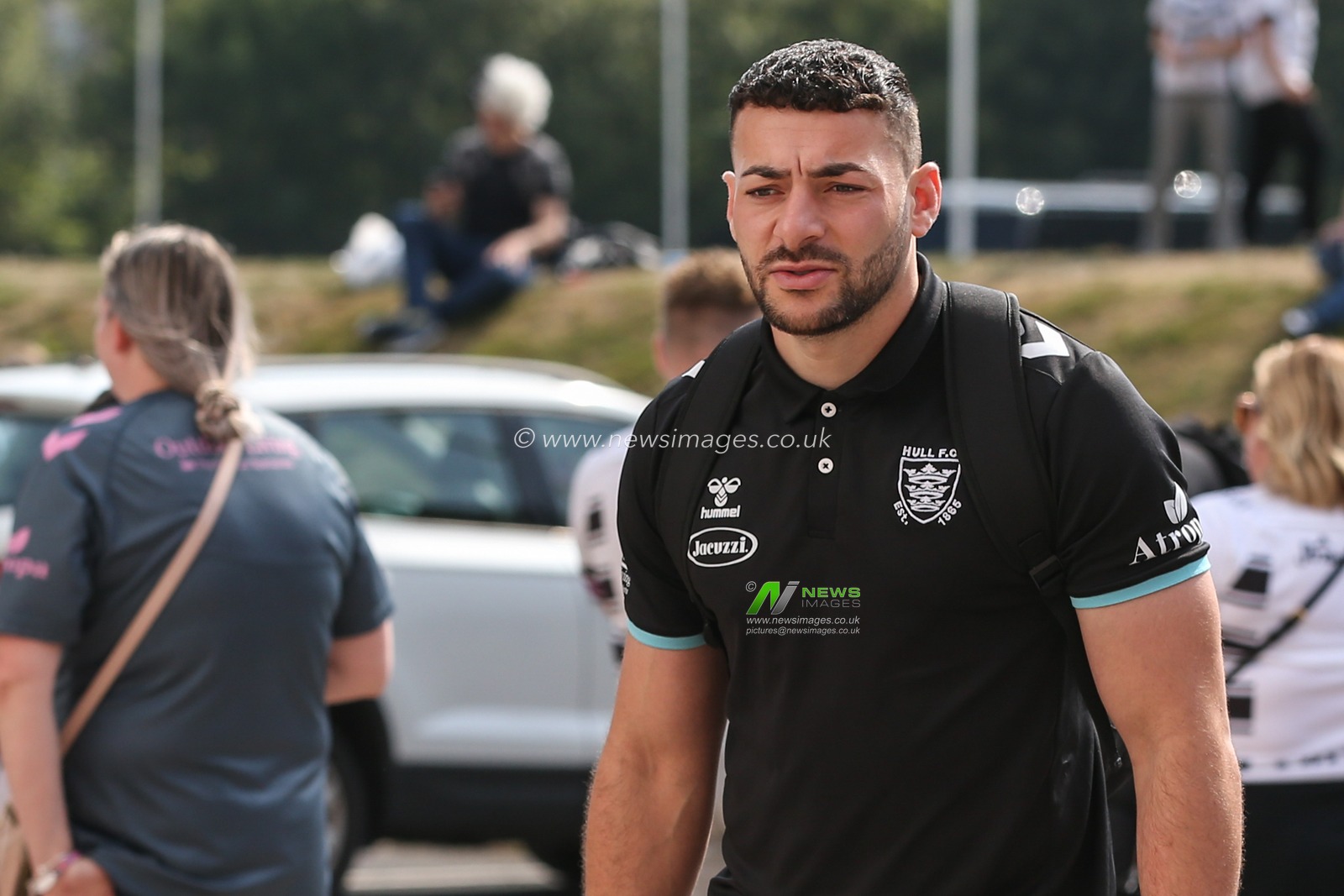 Jake Connor #1 of Hull FC arrives at MKM Stadium, Hull, United Kingdom, 3rd September 2022

(Photo by David Greaves Photos/ Via/News Images)