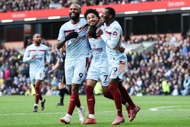Kevin Schade of Brentford celebrates his goal to make it 0-3 during the Premier League match Burnley vs Brentford at Turf Moor, Burnley, United Kingdom on 28 February 2026

(Photo by Jorge Horsted/News Images)