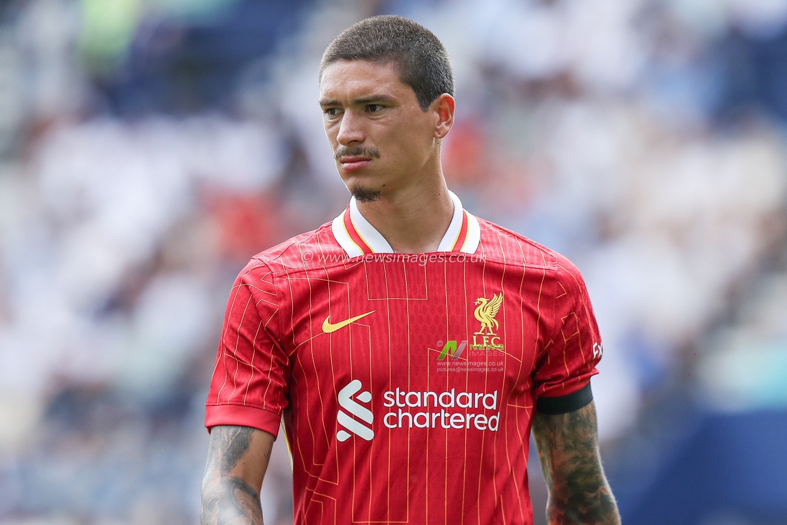 Darwin Núñez of Liverpool during the Pre-season friendly match Preston North End vs Liverpool at Deepdale, Preston, United Kingdom, 13th July 2025

(Photo by Jorge Horsted/News Images)