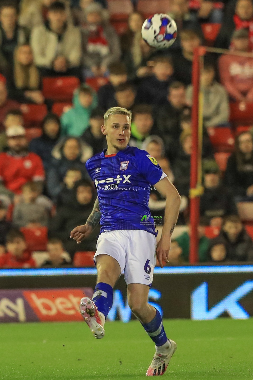 Luke Woolfenden #6 of Ipswich Town passes the ball during the Sky Bet League 1 match Barnsley vs Ipswich Town at Oakwell, Barnsley, United Kingdom, 25th April 2023

(Photo by Alfie Cosgrove/News Images)