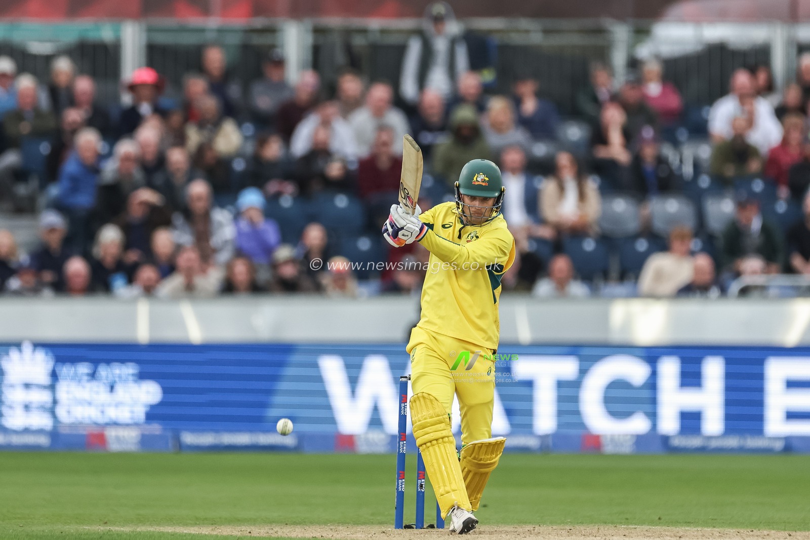 Alex Carey of Australia hits a four during the Third Metro Bank One Day International match England vs Australia at The Seat Unique Riverside, Chester-le-street, United Kingdom, 24th September 2024

(Photo by Mark Cosgrove/News Images)