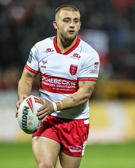 Mikey Lewis of Hull KR during the Betfred Super League round 6 match Hull KR vs St Helens at Sewell Group Craven Park, Hull, United Kingdom on 27 March 2026

(Photo by Alfie Cosgrove/News Images)