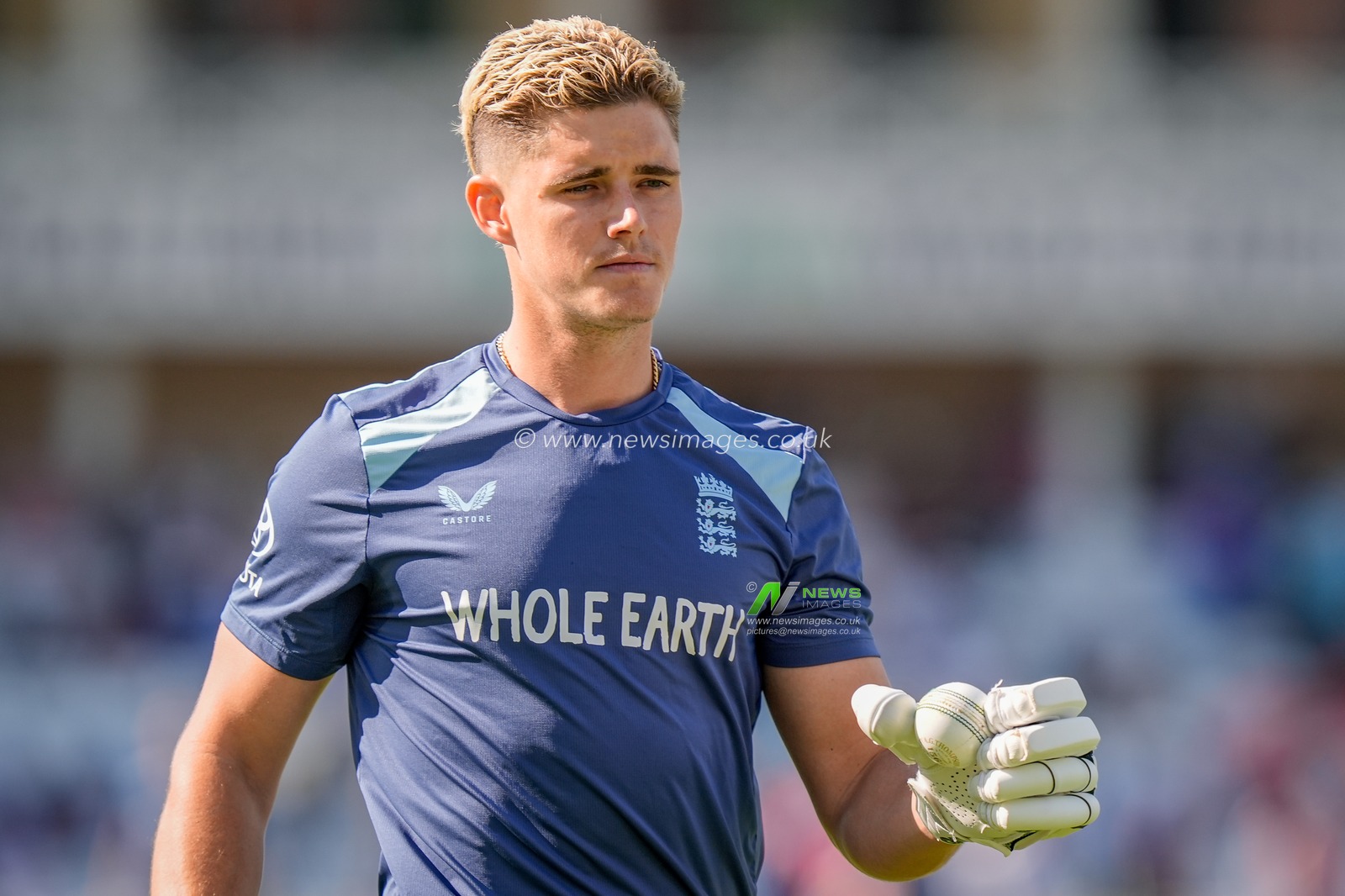 Jacob Bethell of England in the pre-game warm up session during the Third Vitality T20 International match England vs India at Trent Bridge, Nottingham, United Kingdom on 07 July 2026

(Photo by Maynard Manyowa/News Images)